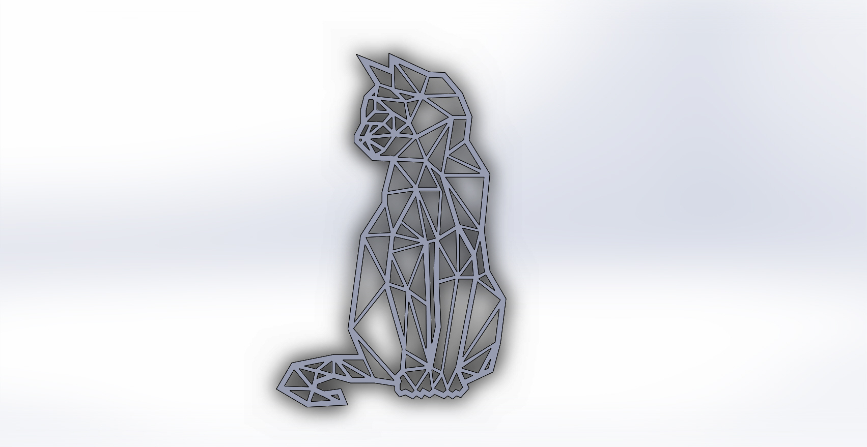 置物 GEOMETRIC CAT-LIMITED EDITION HAUCOZE Angular Cat Sculpture Statue Geometric Figurine